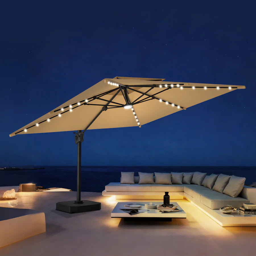 Parasoléa® - Parasol solaire orientable à Led