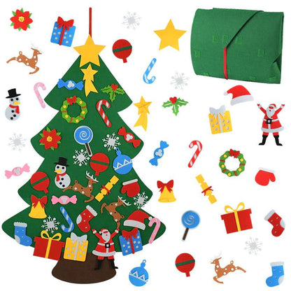 MagiNoël® - Jeu de Décoration d'Arbre de Noël en feutre pour enfants