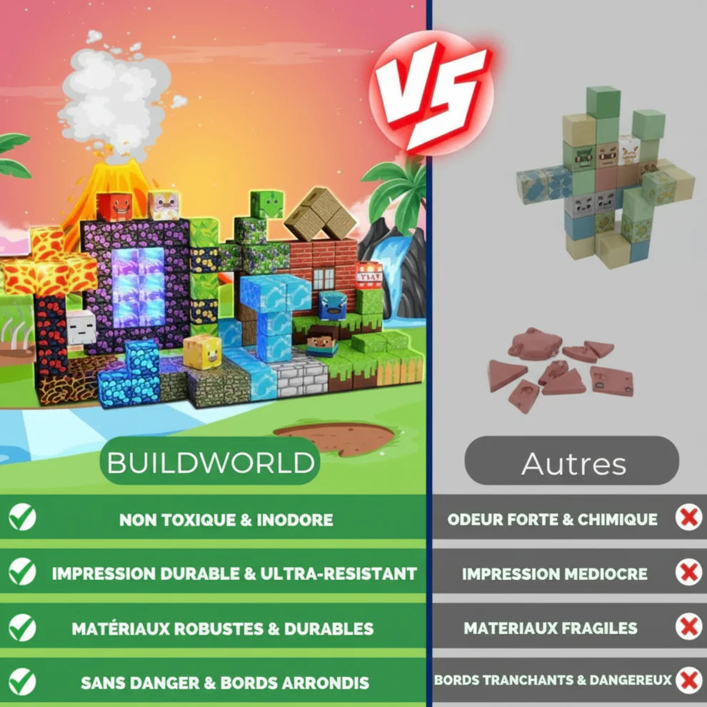 MagnétiQ Monde® - Kit de 128 Blocs Magnétiques