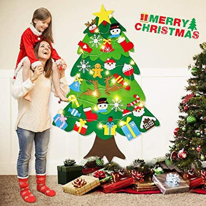 MagiNoël® - Jeu de Décoration d'Arbre de Noël en feutre pour enfants