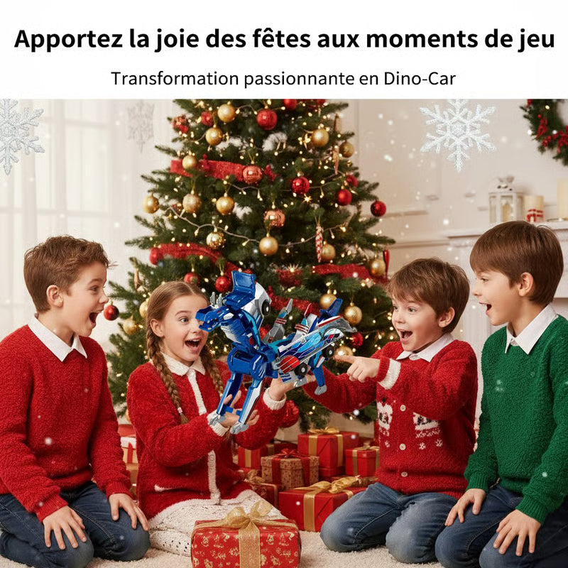 TurboRex® - 2 Voitures Magnétiques qui se Transforment en Dinosaure